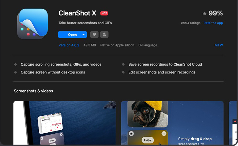 CleanMyMac X.