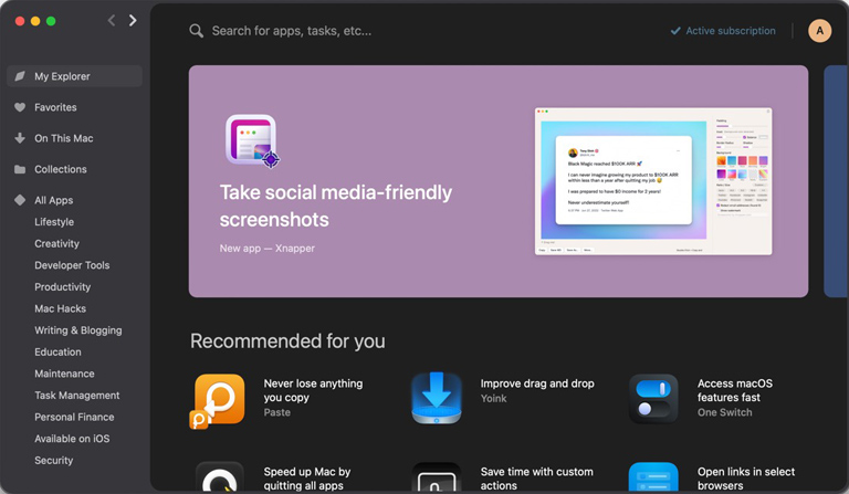 Ställ in App Explorer Ställ in App Explorer