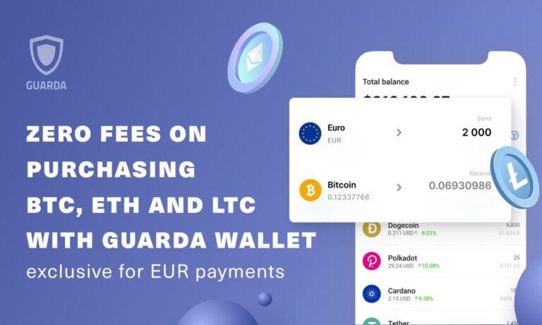 Guarda Wallet e Simplex lançam promoção de compra de criptomoedas com taxa zero na Europa