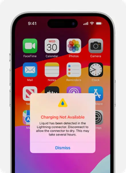 Charging Not Available Error on iPhone
