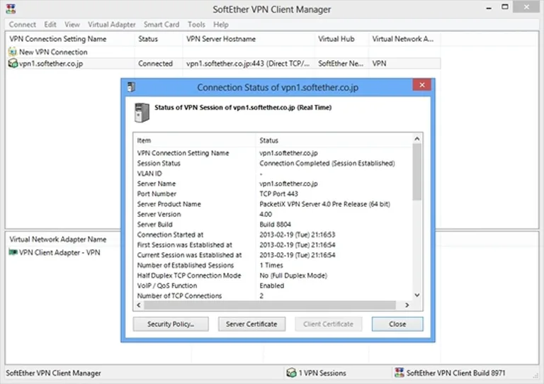 SoftEther VPN SoftEther VPN server manager