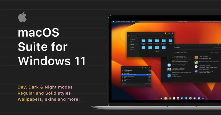 macOS for Windows 11 dark theme