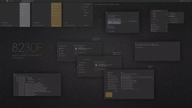 Minimalism dark theme for Windows 11