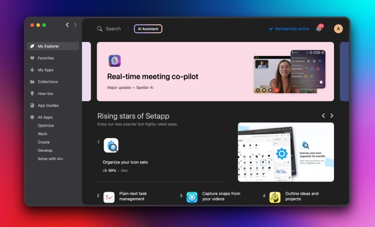 Setapp Interface