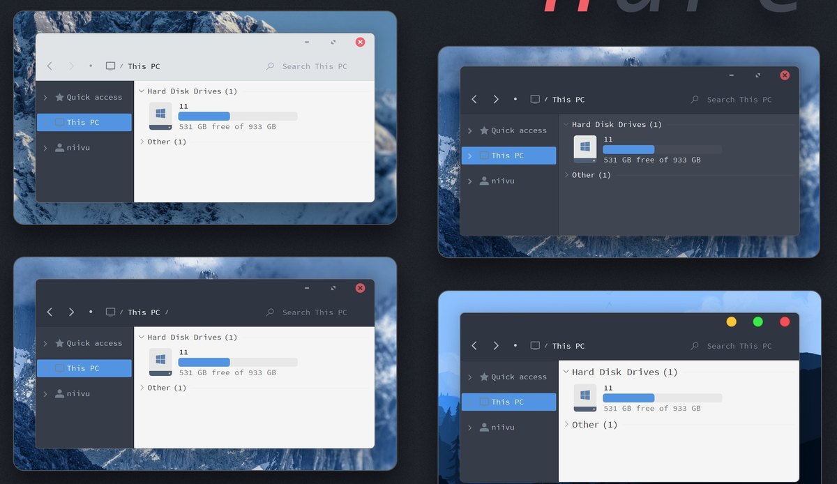 nARC dark theme for Windows 10 nARC dark theme for Windows 10 by niivu