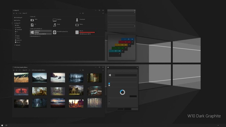 W10 Dark Graphite dark theme for Windows 10 W10 Dark Graphite dark theme for Windows 10 by arsonist1234