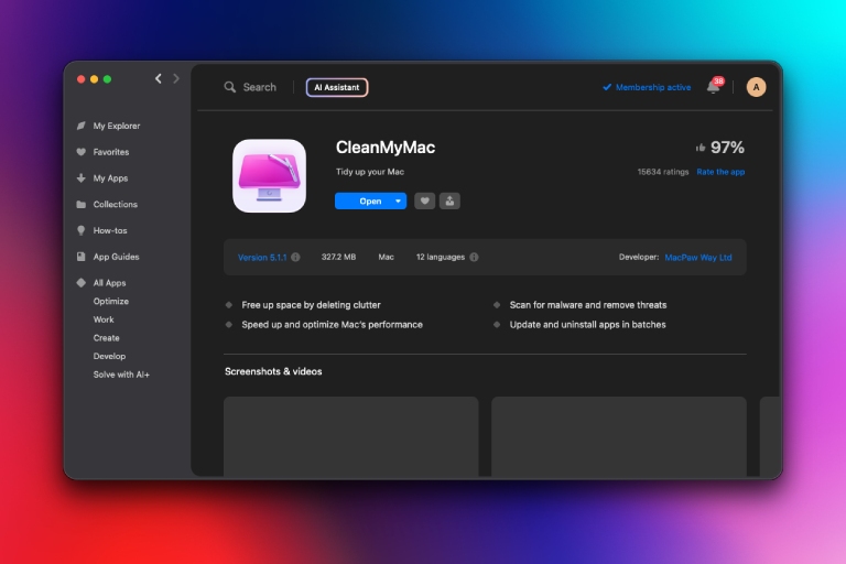 Setapp CleanMyMac App