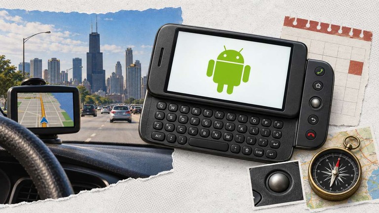 Android 1.0 and 1.1 (2008): the first Android phone with a slide-out keyboard